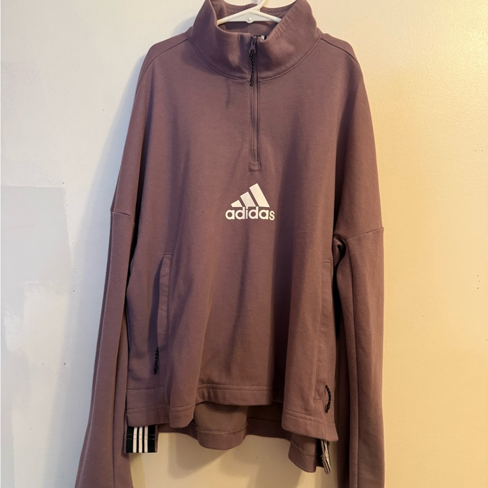 Adidas Mauve Half-Zip Sweatshirt
